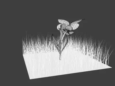 free Yellow decorative butterfly Free low-poly 3D model