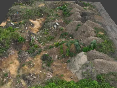 construction-site terrain debris RAW photogrammetry Low-poly 3D model
