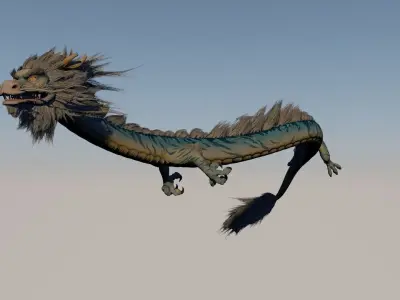 Chinese dragon Low-poly 3D model purchase