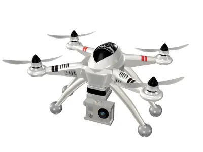 Drone Rigged Model Low-poly 3D model