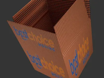 Folding Box Free low-poly 3D model