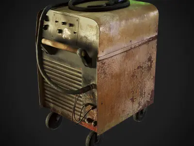 Old Rusted Welder  Low-poly 3D model