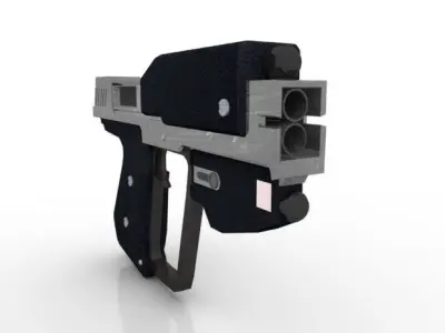Machine Pistol Low-poly 3D model