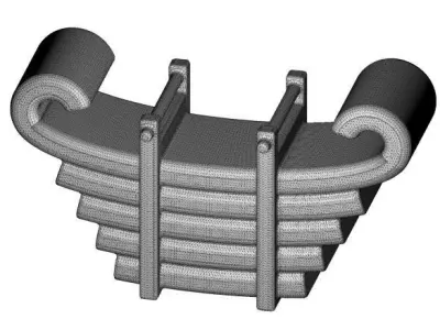 Rusty Bus Leaf Spring 3D model