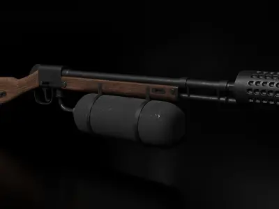  Flamethrower low-poly Low-poly 3D model