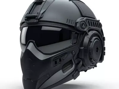 Tactical Reconnaissance Helmet 3D Model Elite Stealth  Low-poly 3D model