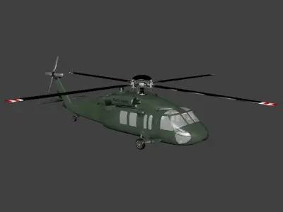 Sikorsky UH-60 Black Hawk Low-poly 3D model