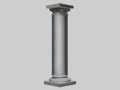 Concrete pillar Low-poly 3D model