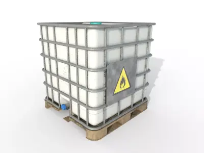 Plastic Container Low-poly 3D model