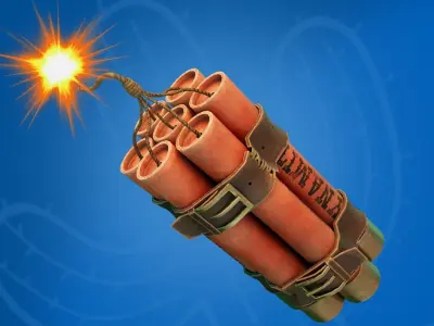 Stylized Dynamite Low-poly 3D model