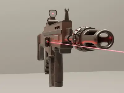 Military assault rifle 3D model
