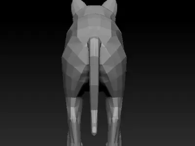 3D CAT LOWPOLY Low-poly 3D model