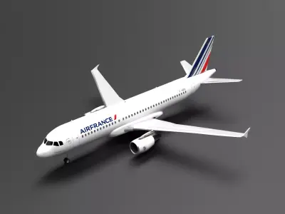 Airbus A320  AirFrance Livery 3D model