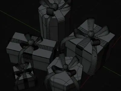 Gift Box Low-poly 3D model purchase