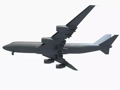 Jet Aircraft Landing Scene 3D model