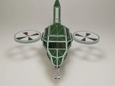 Low Poly Helicopter New version 2023 3D model