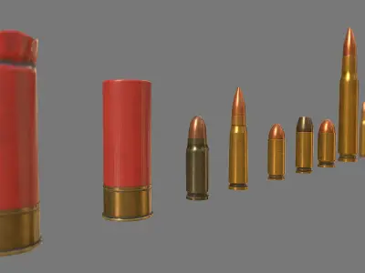 Munition Shell PBR Low-poly 3D model