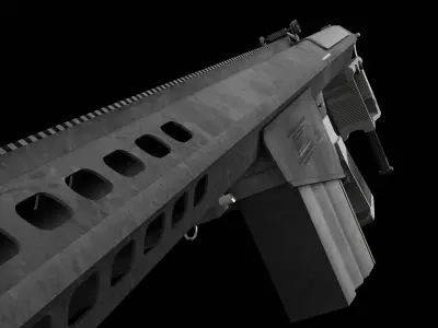 Barret M107 A1 Sniper rifle Low-poly 3D model