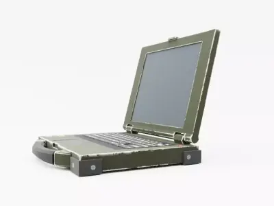 Military Laptop 3D Realistic  Low-poly 3D model