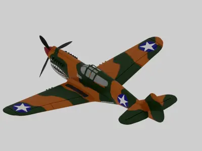 Curtiss P-40 3D model