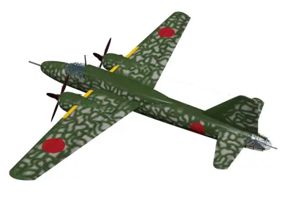 Ki109 japanese fighter plane 3D model