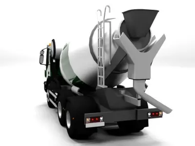 iVECO CONCRETE MIXER LOWPOLY Low-poly 3D model