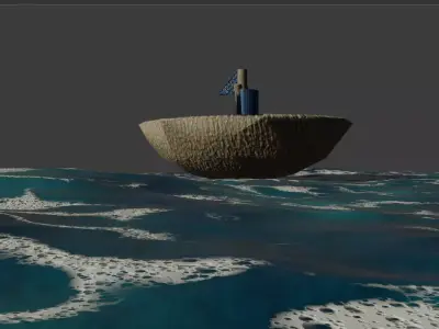 A small boat 3D model