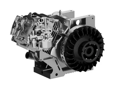 engine Low-poly 3D model