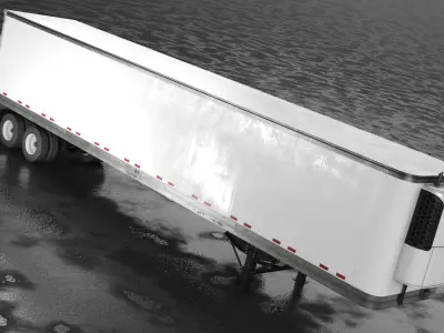 Fridge trailer Low-poly 3D model