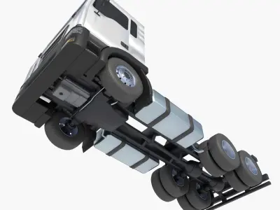 3-axle truck tractor 3D model purchase