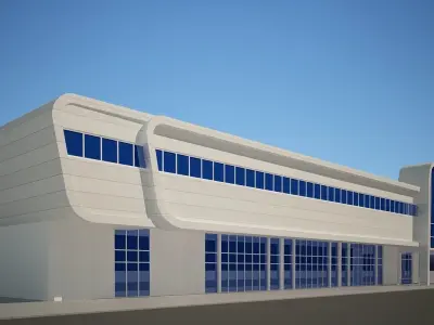 Mall - Shopping center Low-poly 3D model