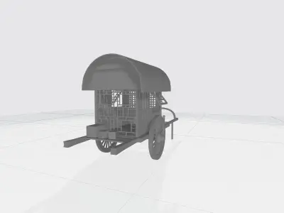 Carriage 3D Model cart 3D model