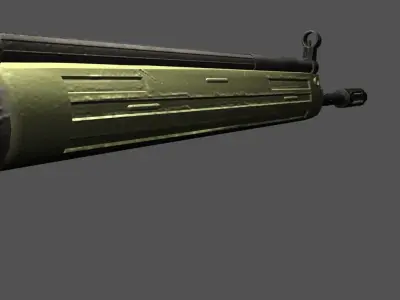 G3 machine gun Low-poly 3D model