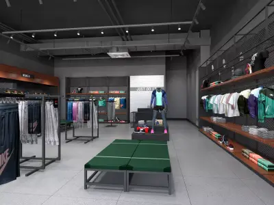 Sports Store Interior 3D model