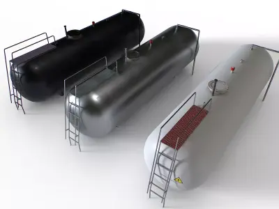 Metal tank container Low-poly 3D model
