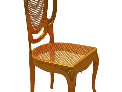Classical Dining chair Low-poly 3D model