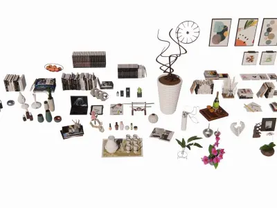 Accessories decoration interior 3d model Part 1 3D model