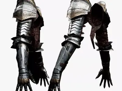  Female v Arm Armor Set LowPoly Low-poly 3D model