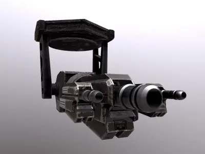 TURRET 01 Low-poly 3D model