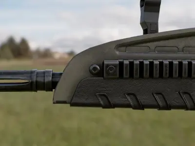 FPS XM8 Assault Rifle Low-poly 3D model