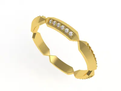 Antique Wedding Bands for Women 3D print model