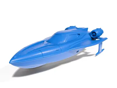 Sci-fi speeder boat 3 3D print model