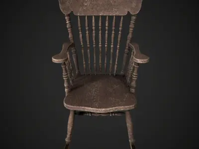 Vintage Rocking Chair 3D model