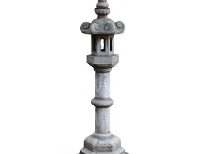 Stone Lamp Post -  Photogrammetry 3D model