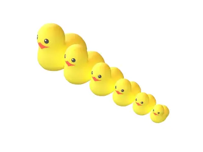 Matryoshka Duck Decoration V1 001 Low-poly 3D model