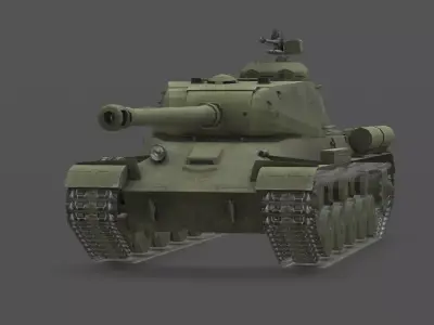  IS-2 Heavy Tank 3D Model Low-poly 3D model