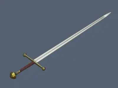 2handsword1a sword Free low-poly 3D model