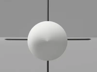 missiles 1 2 3 4 spaceship with dot 3D model