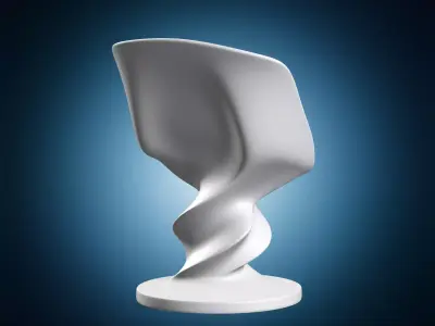 Modern Twisted Sculptural Tablet Phone Stand 3D print model
