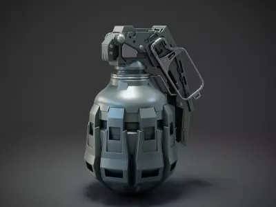 Sci-Fi grenade high-poly 3D model 3D model